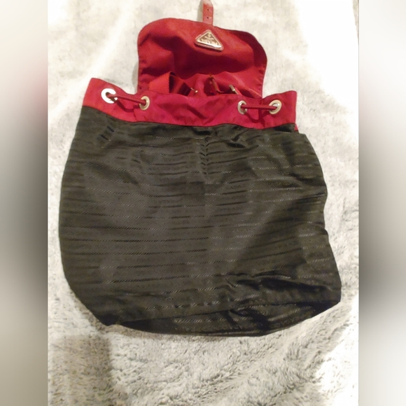 Red Vela Nylon Prada Backpack - Picture 7 of 7